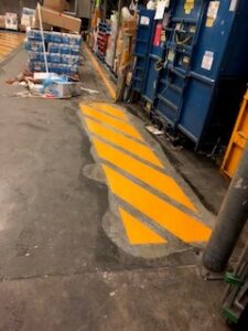 Warehouse line marking at Woolworths Thornleigh